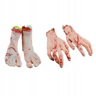 o-realistické halloweenske časti tela